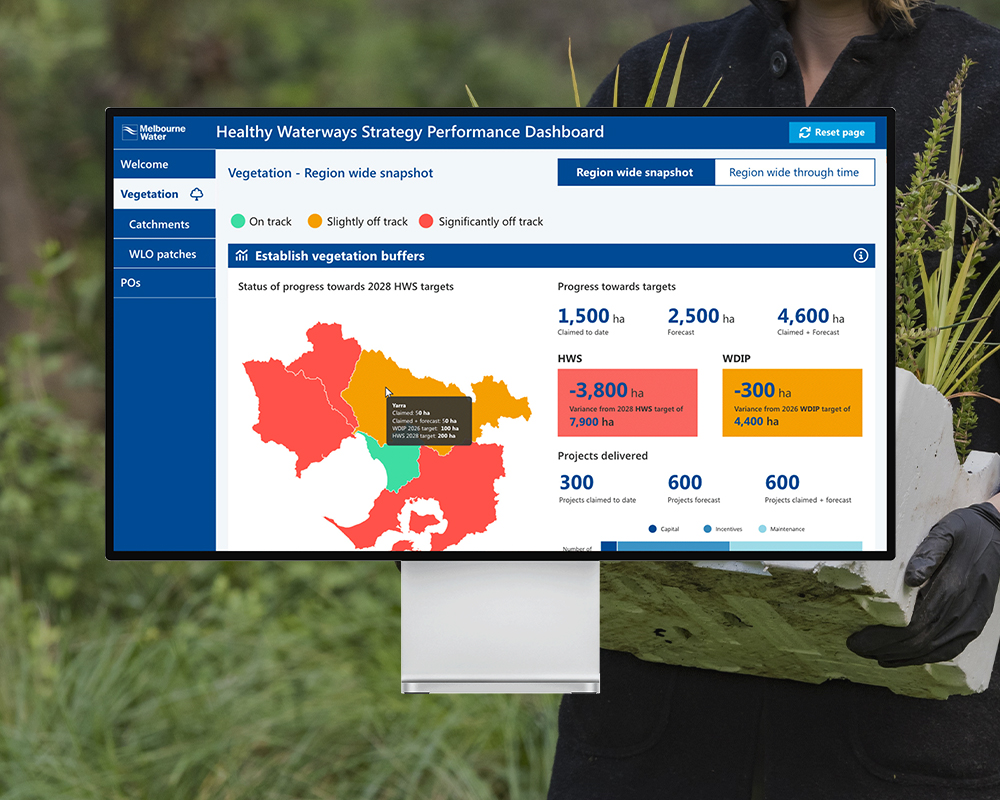 Truii's Healthy Waterways Strategy Performance Dashboard project