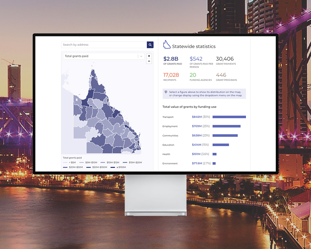 Truii's Queensland Government Grants Explorer project